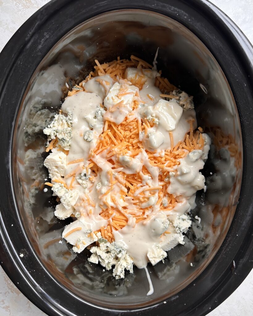 blue cheese and ranch in crockpot