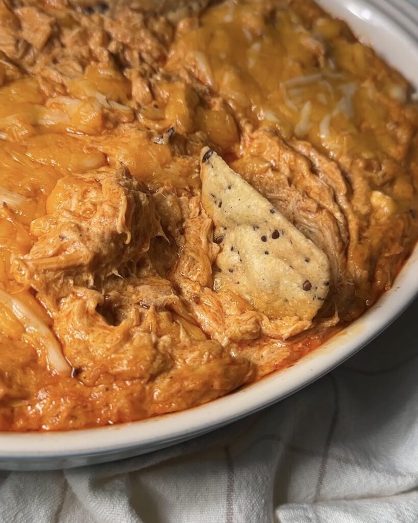 buffalo chicken dip with chip