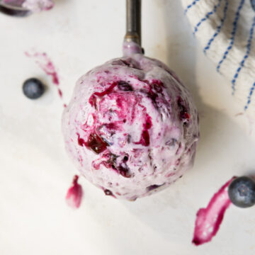 No Churn Blueberry Ice Cream