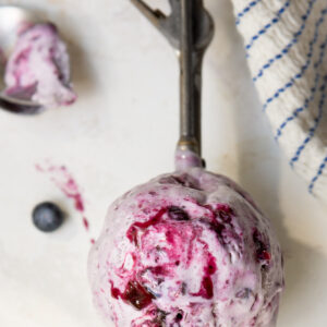 No Churn Blueberry Ice Cream