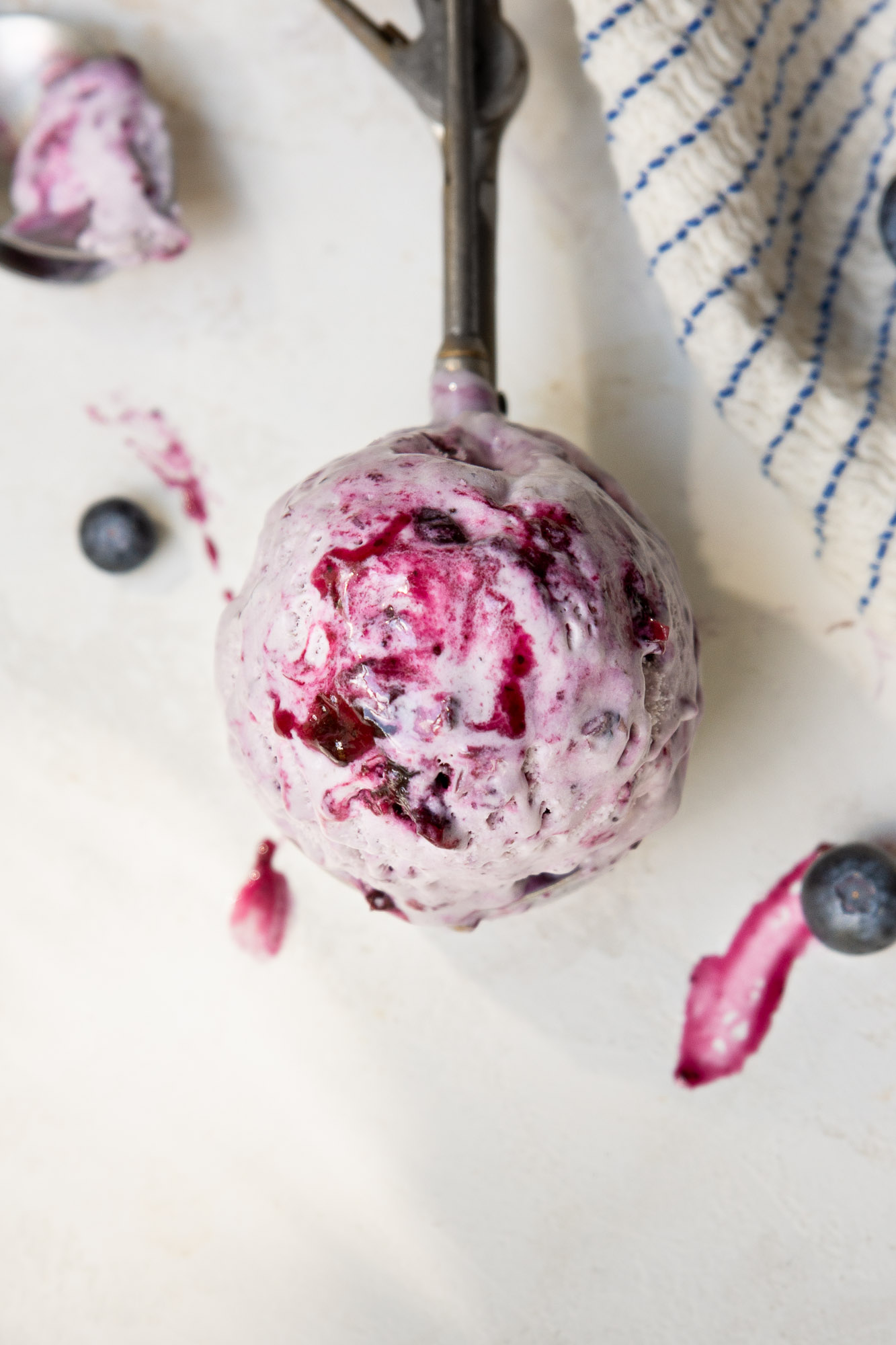 No Churn Blueberry Ice Cream