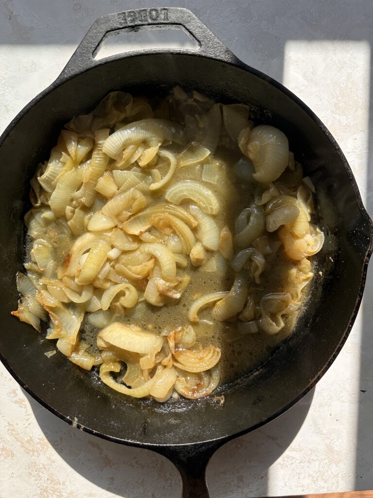 onions when chicken is finsihed