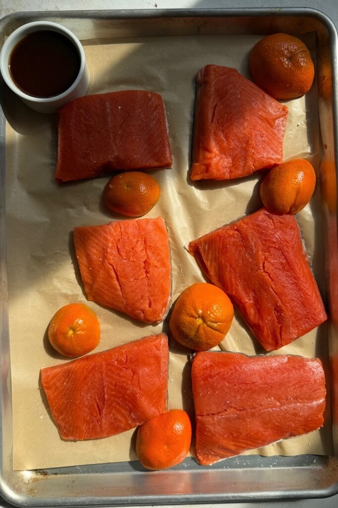 salmon before baking
