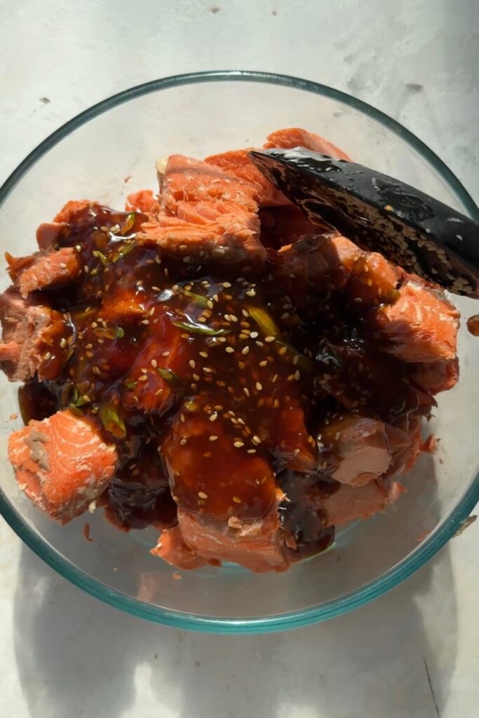 glaze over salmon