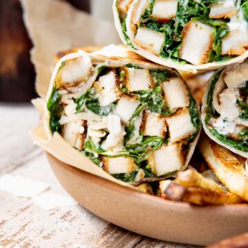 Chicken Cutlet Caesar Wrap