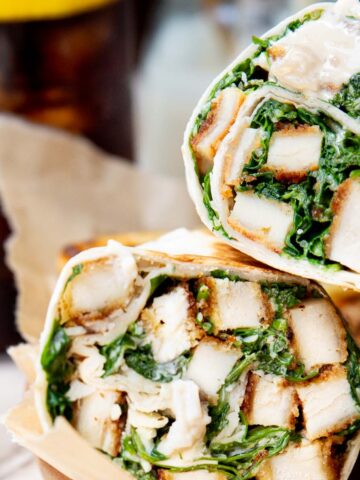 Chicken Cutlet Caesar Wrap