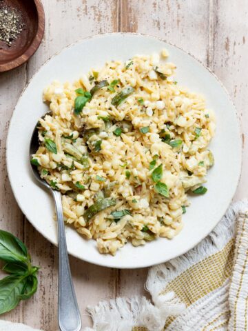 Zucchini and Corn Orzo