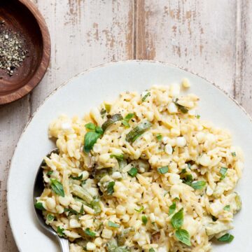 Zucchini and Corn Orzo